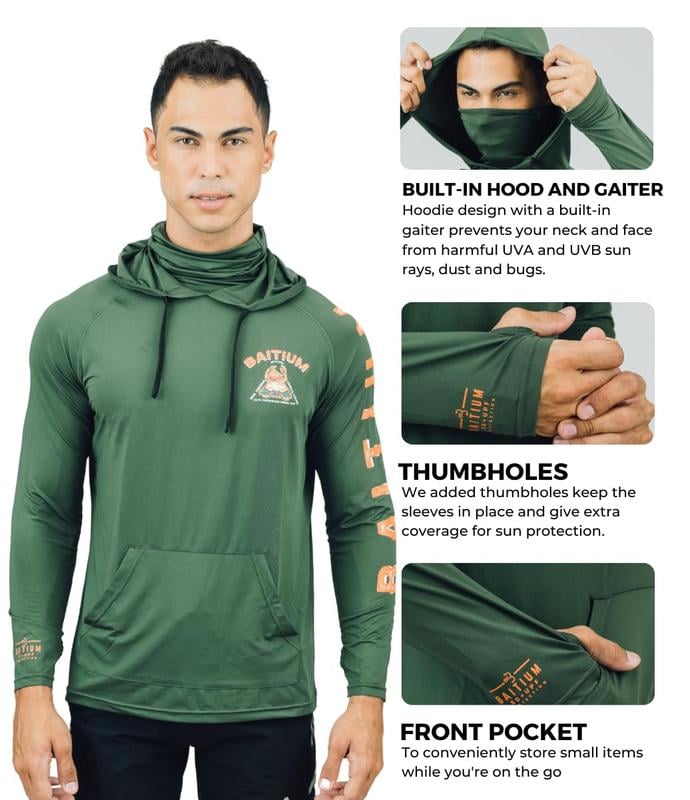 🔥Hot Sale Promotion 49% OFF🎁Fishing Shirts - Hooded UPF 50 Long Sleeve with Gaiter