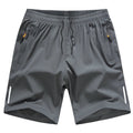 Men's Casual Solid Color Zipper Pocket Shorts – Summer Essential