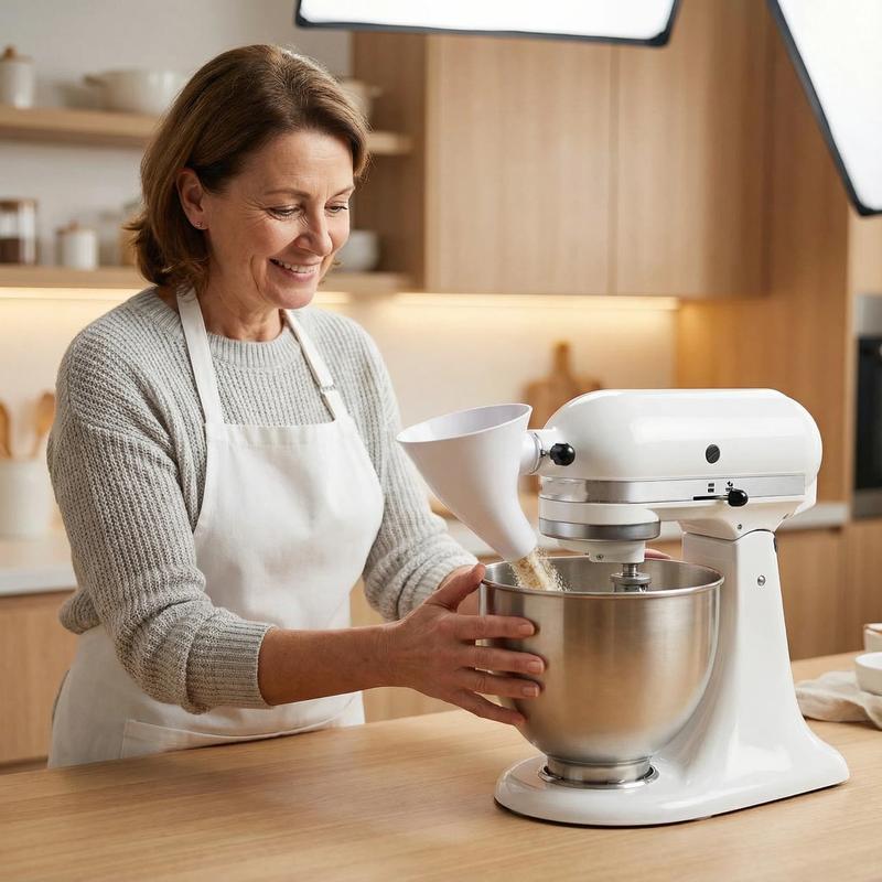 🔥LAST DAY 50% OFF - ✨Flour Funnel for Kitchen Aid Stand Mixer