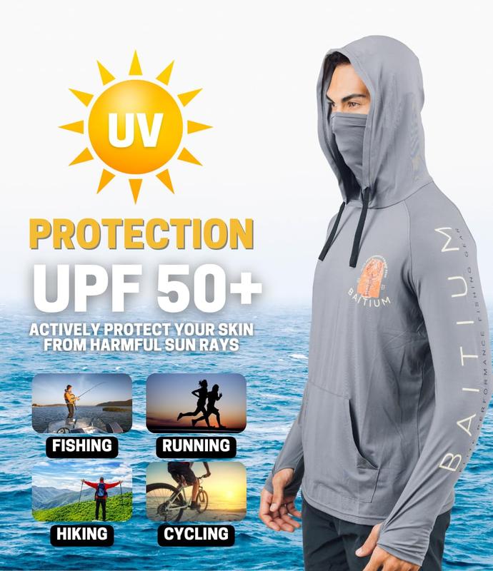 🔥Hot Sale Promotion 49% OFF🎁Fishing Shirts - Hooded UPF 50 Long Sleeve with Gaiter
